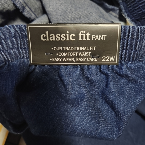 Alfred dunner women's Pull-On elastic waist jeans size 22W blue new with… - Picture 6 of 6